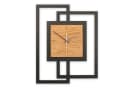 Kreative Feder Wanduhr Moderne Designer-Wanduhr aus Holz Eiche Schwarz-Silber Bild 2