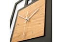 Kreative Feder Wanduhr Moderne Designer-Wanduhr aus Holz Eiche Schwarz-Silber Bild 4