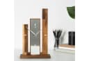 Kreative Feder Standuhr Stairs Massivholz Eiche geräuchert Aluminium Bild 5