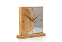 Kreative Feder Standuhr Silvermoon Massivholz Aluminium Modern Bild 1