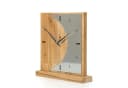 Kreative Feder Standuhr Silvermoon Massivholz Aluminium Modern Bild 4