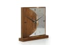 Kreative Feder Standuhr „Silvermoon“ Massivholz Silber Modern Bild 1