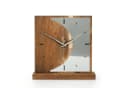 Kreative Feder Standuhr „Silvermoon“ Massivholz Silber Modern Bild 2