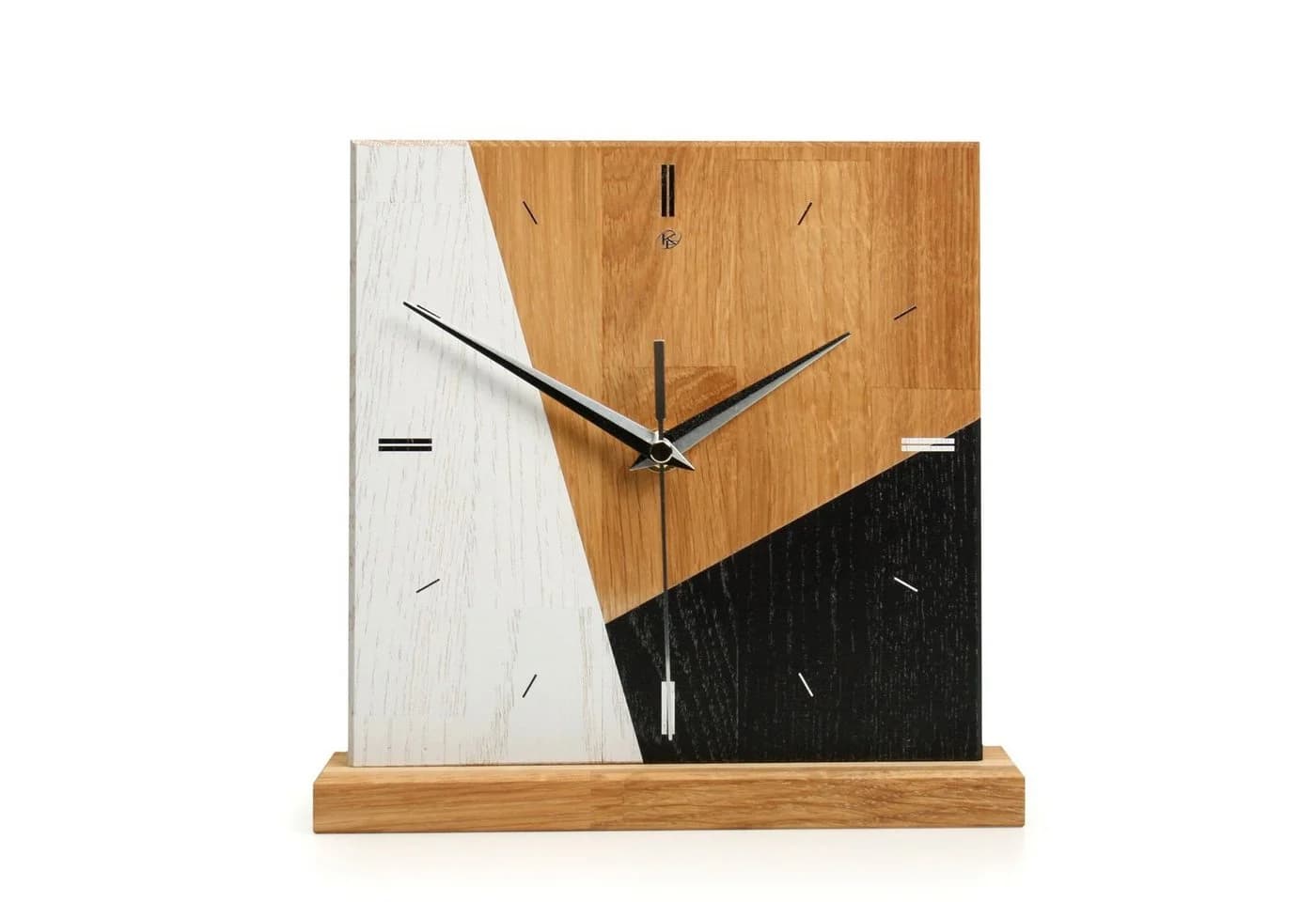 Kreative Feder Standuhr „Triangle“ Massivholz Modern Elegant - Bild 2