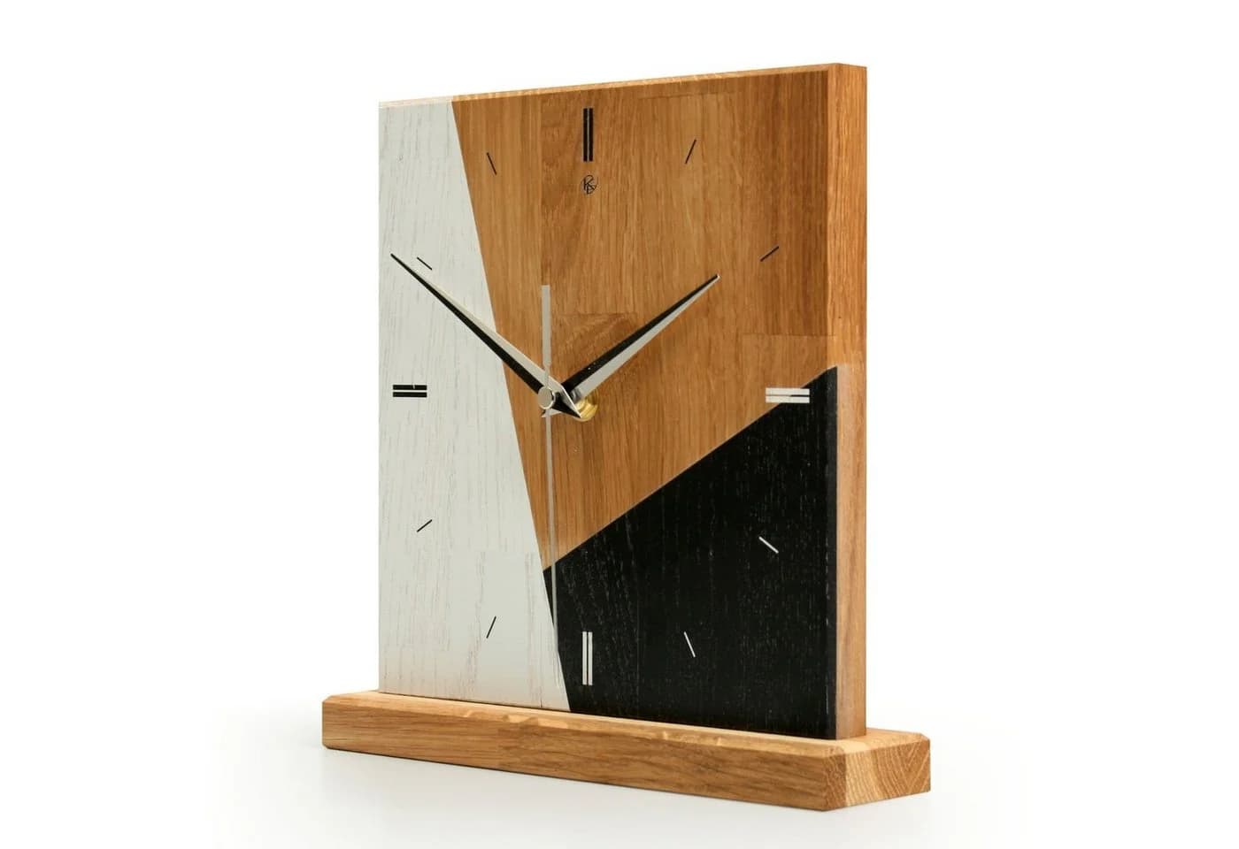 Kreative Feder Standuhr „Triangle“ Massivholz Modern Elegant - Bild 4