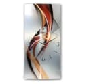 Kreative Feder Funkwanduhr 3D Design Wanduhr Abstrakt Rot Aluminium Bild 2