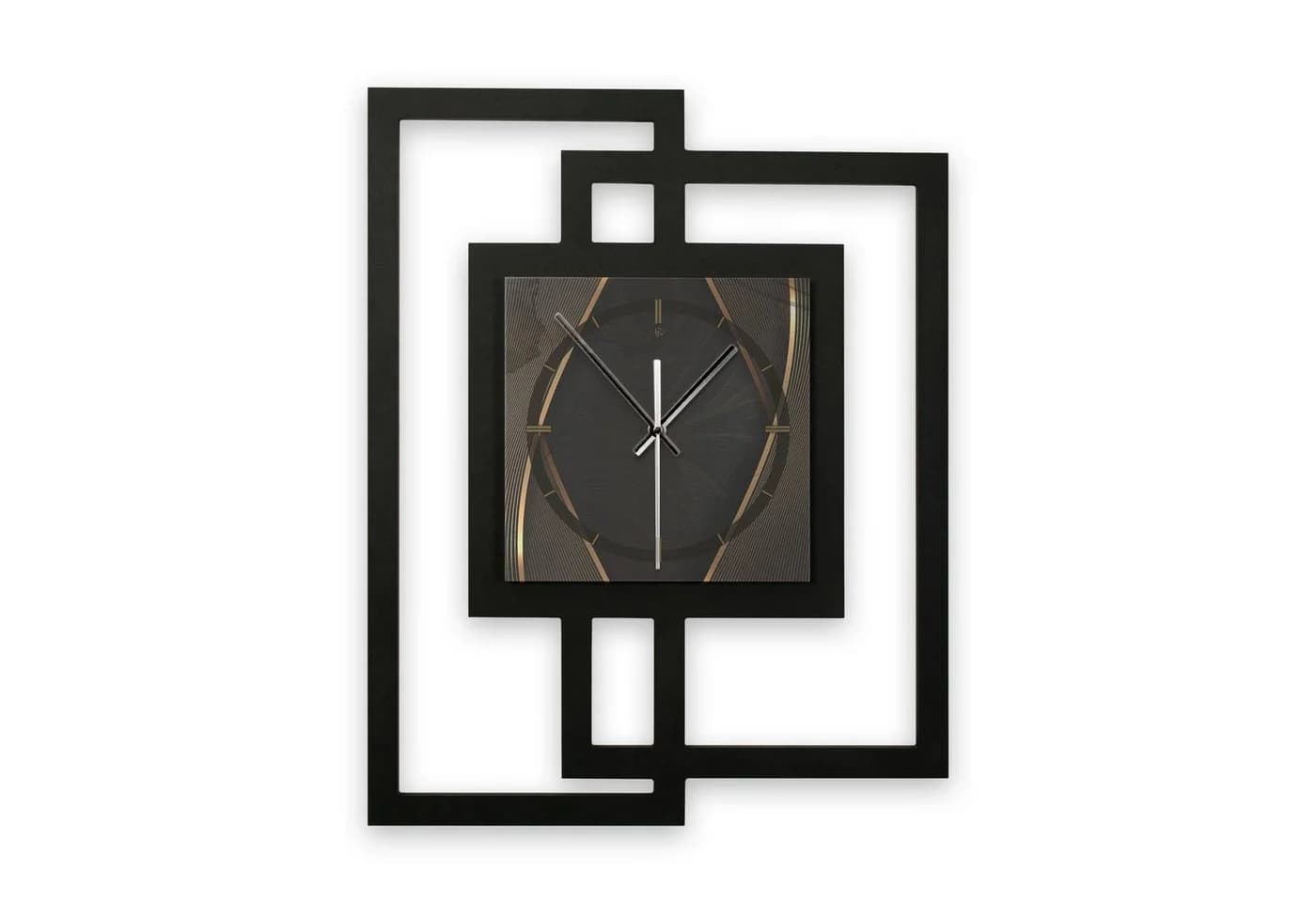 Kreative Feder Wanduhr Design-Wanduhr „Dark Elegance“ in modernem Metallic-Look - Bild 2