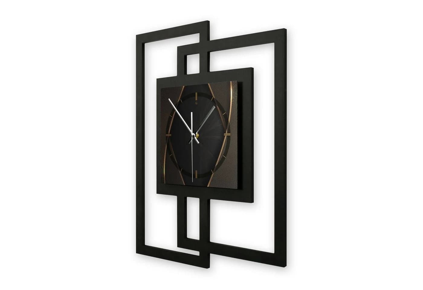Kreative Feder Wanduhr Design-Wanduhr „Dark Elegance“ in modernem Metallic-Look - Bild 3