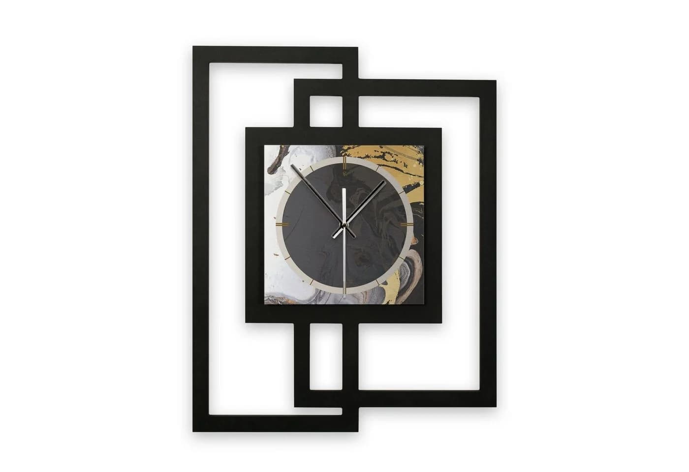 Kreative Feder Wanduhr Dark Elegance Modern Metallic Schwarz - Bild 2
