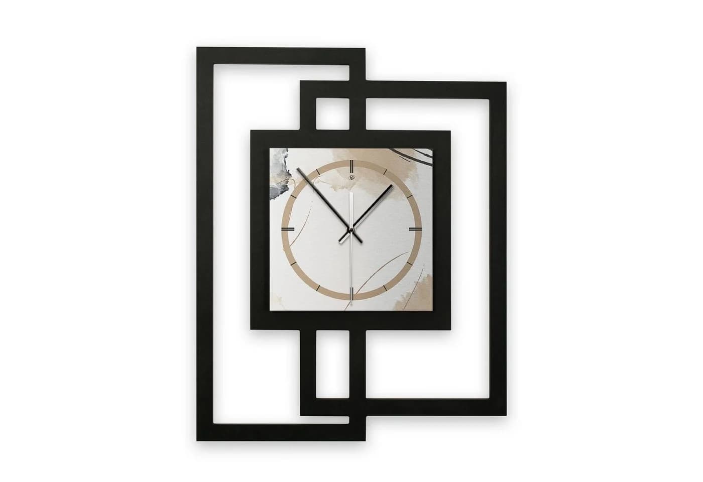 Kreative Feder Wanduhr „Abstract Elegance“ Moderner Metallic-Look - Bild 2