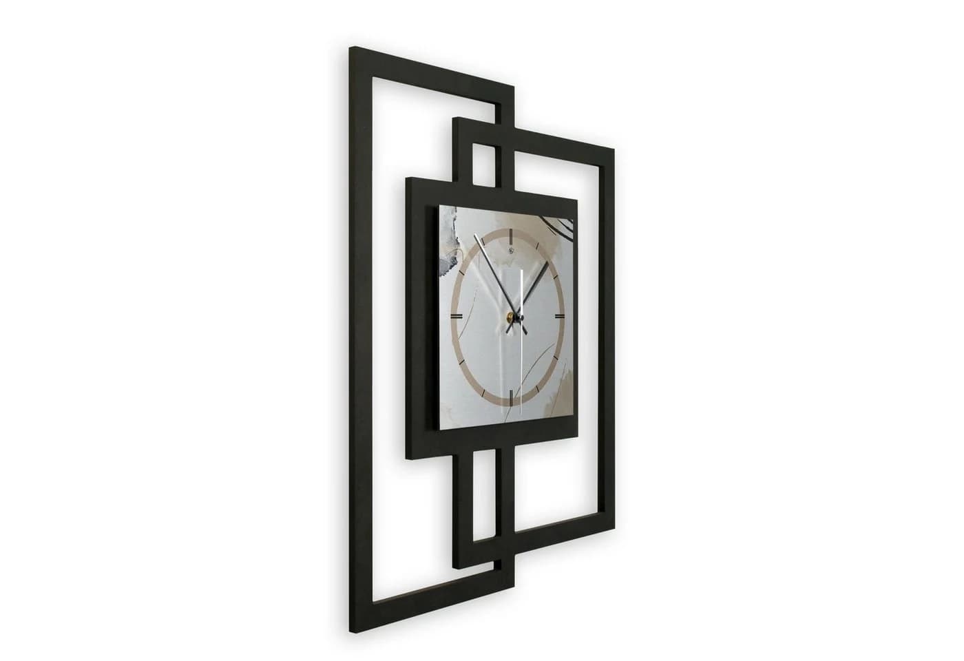 Kreative Feder Wanduhr „Abstract Elegance“ Moderner Metallic-Look - Bild 3