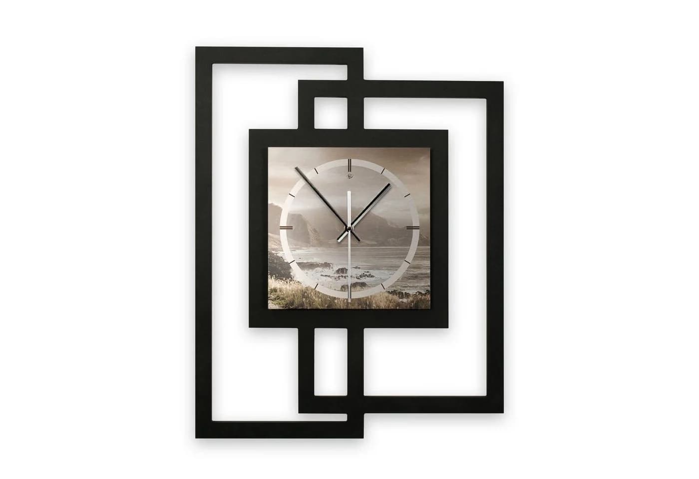 Kreative Feder Wanduhr Design-Wanduhr „Küste“ Metallic-Look - Bild 2