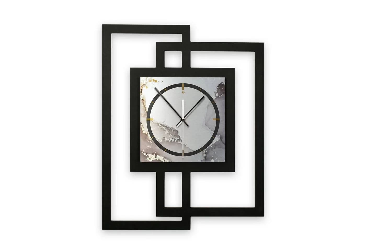 Kreative Feder Wanduhr Abstract Water Modern Metallic - Bild 2