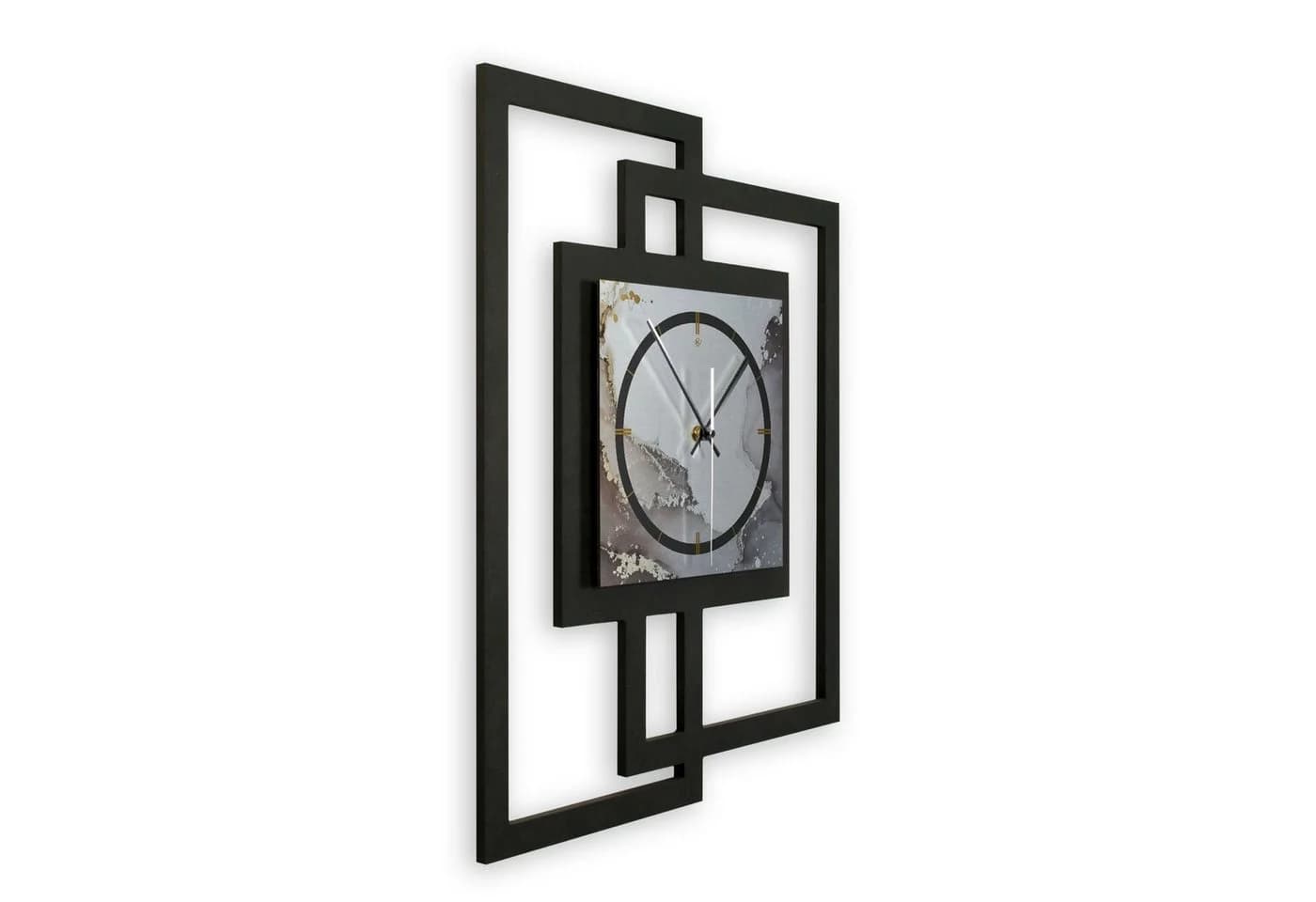 Kreative Feder Wanduhr Abstract Water Modern Metallic - Bild 3