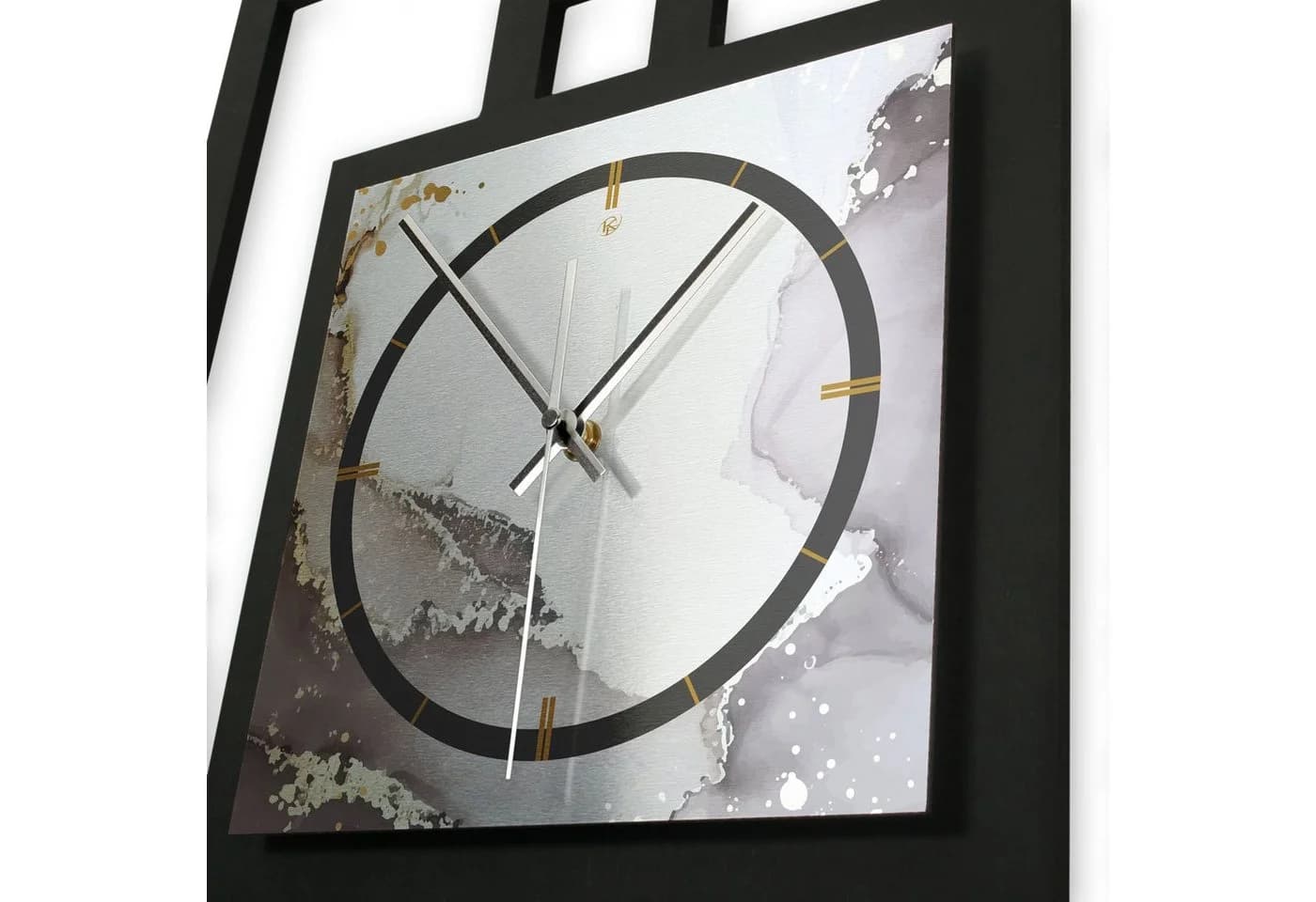 Kreative Feder Wanduhr Abstract Water Modern Metallic - Bild 4