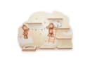 Kreative Feder Wandregal Musikbox-Regal Beige/Braun mit Magnetplättchen Bild 2