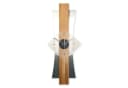Kreative Feder Designer-Wanduhr Eiche Massivholz 3D-Design Bild 2