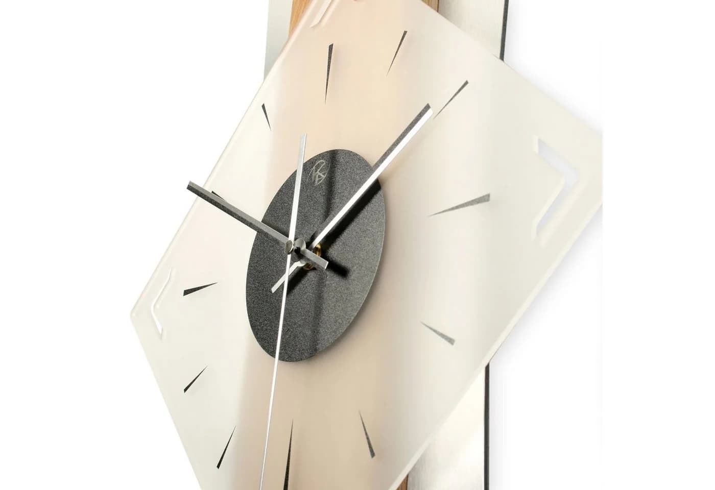 Kreative Feder Designer-Wanduhr Eiche Massivholz 3D-Design - Bild 4