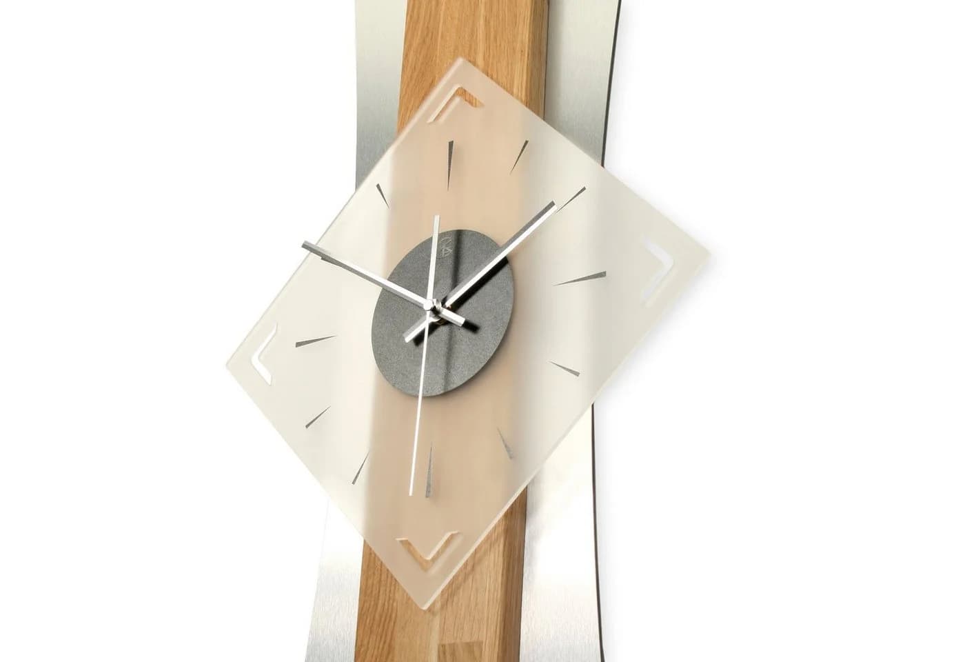 Kreative Feder Designer-Wanduhr Eiche Massivholz 3D-Design - Bild 5