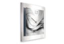 Kreative Feder 3D Designer-Wanduhr Abstrakt Silber Aluminium Bild 1