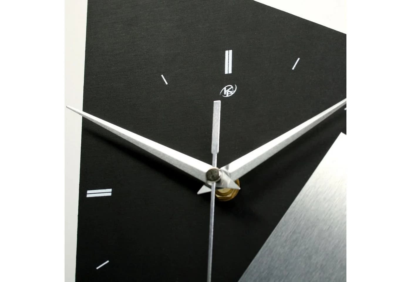 Kreative Feder Standuhr Designer-Standuhr „Square“ aus Holz - Schwarze Tischuhr ohne Ticken - Bild 3