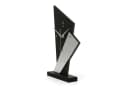 Kreative Feder Standuhr Designer-Standuhr „Square“ aus Holz - Schwarze Tischuhr ohne Ticken Bild 4