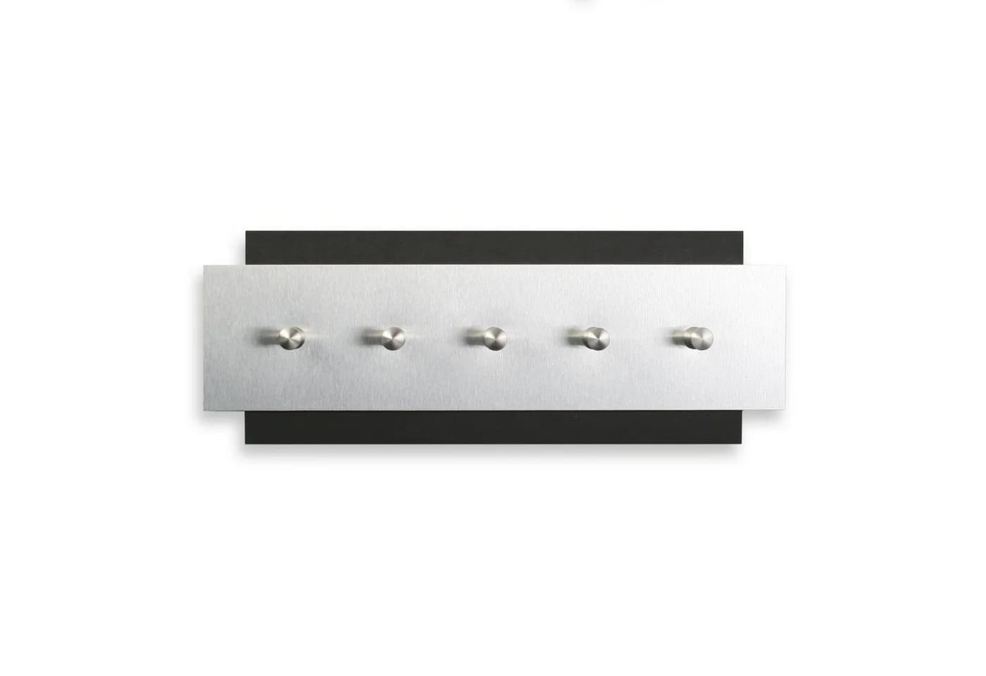 Kreative Feder Schlüsselbrett Schwarz/Silber mit 5 Haken - Bild 2