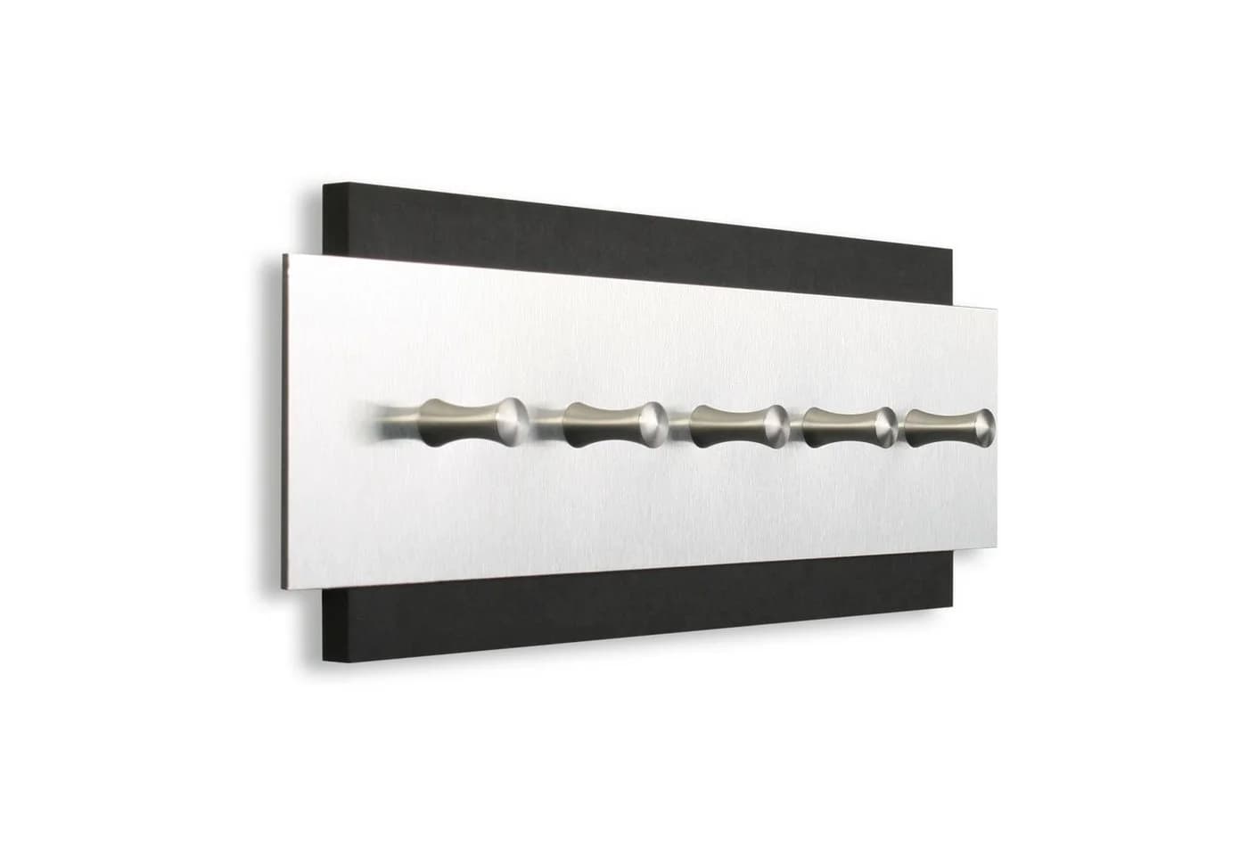 Kreative Feder Schlüsselbrett Schwarz/Silber mit 5 Haken - Bild 3