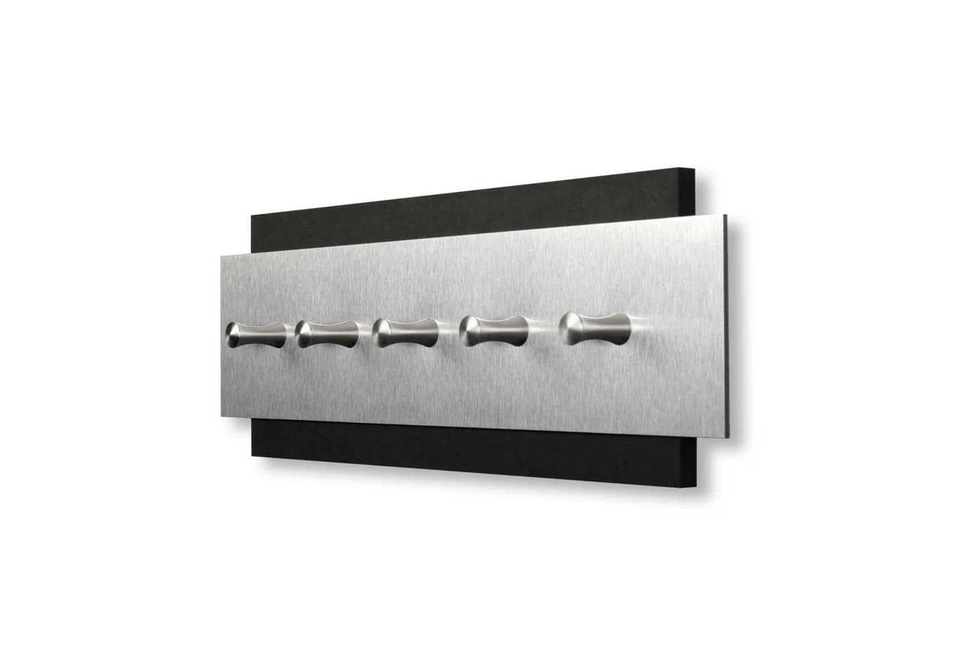 Kreative Feder Schlüsselbrett Schwarz/Silber mit 5 Haken - Bild 4