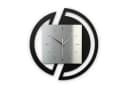 Kreative Feder 3D Designer-Wanduhr Silber Modernes Metallic-Design Bild 2