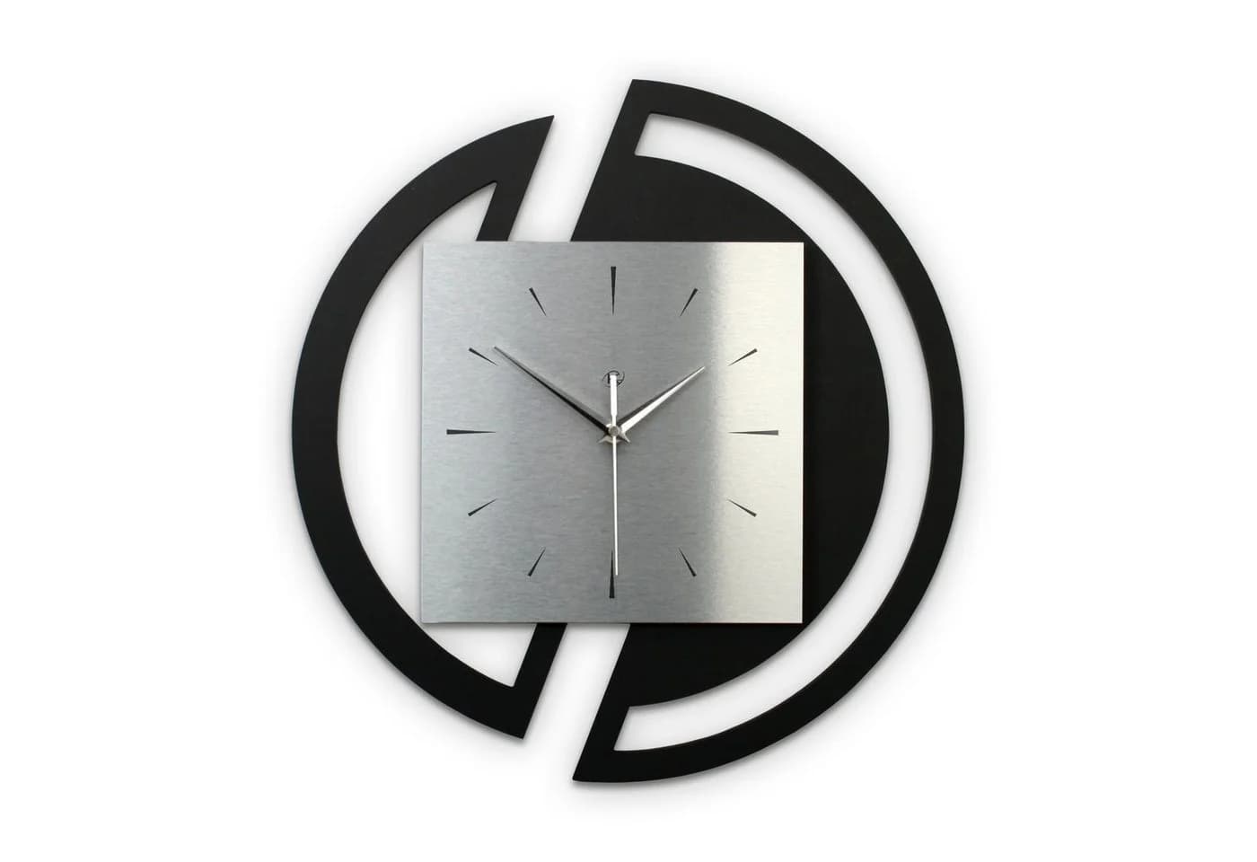 Kreative Feder 3D Designer-Wanduhr Silber Modernes Metallic-Design - Bild 2