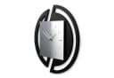 Kreative Feder 3D Designer-Wanduhr Silber Modernes Metallic-Design Bild 3