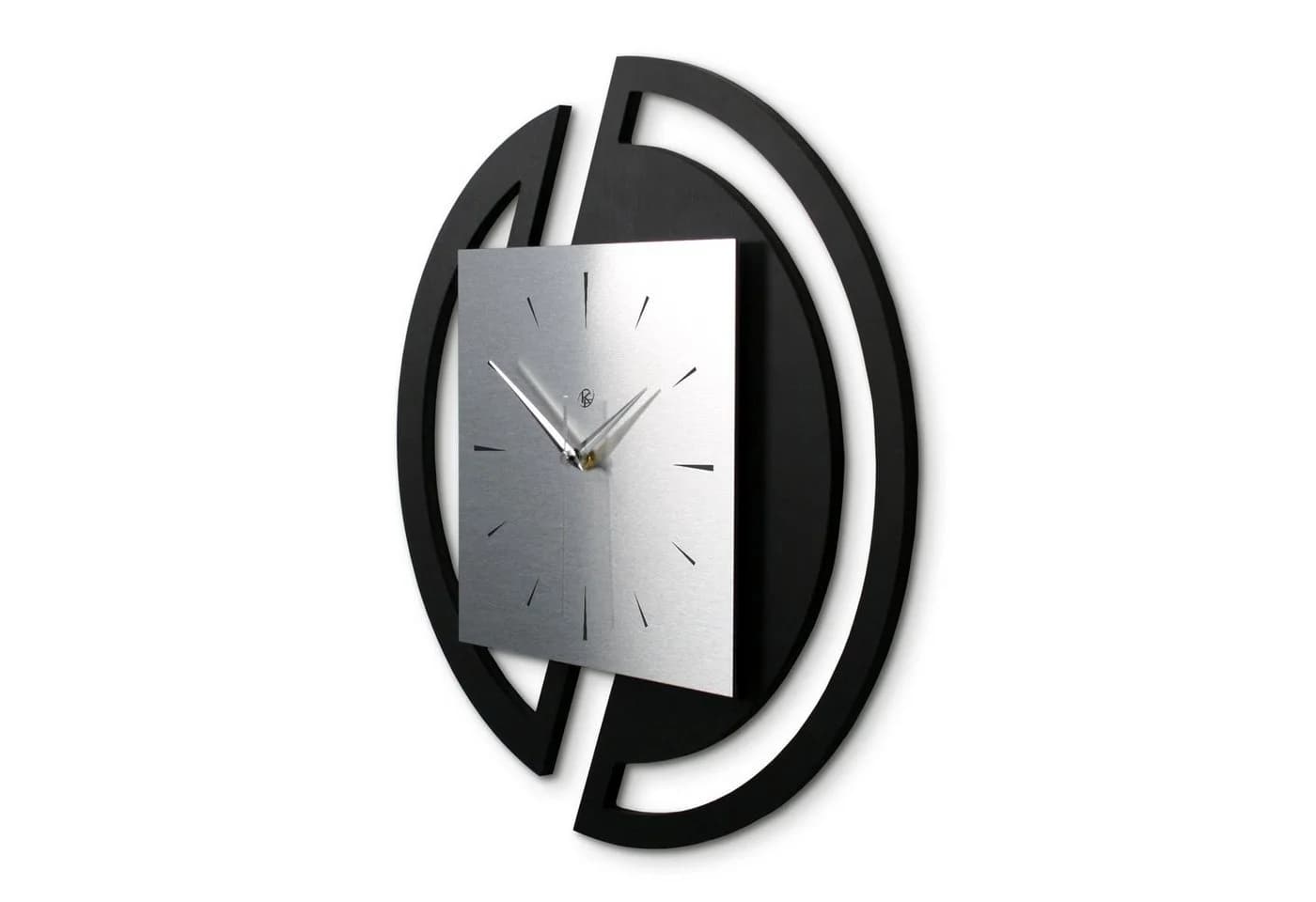 Kreative Feder 3D Designer-Wanduhr Silber Modernes Metallic-Design - Bild 3