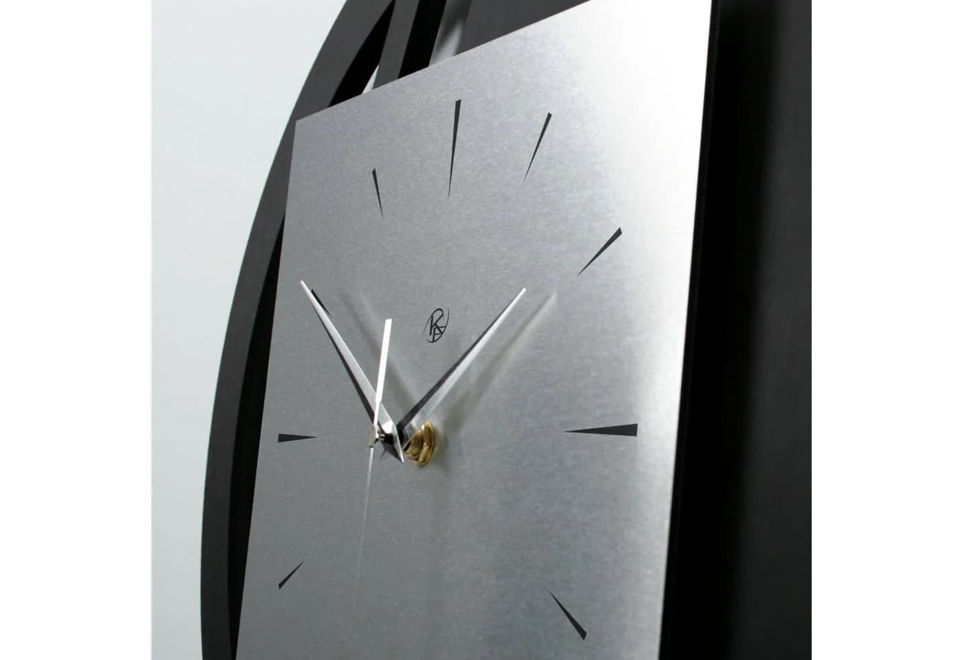 Kreative Feder 3D Designer-Wanduhr Silber Modernes Metallic-Design - Bild 4