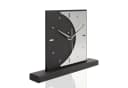 Kreative Feder Standuhr „Moon“ Schwarz mit Aluminium-Zeigern Bild 1
