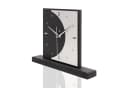 Kreative Feder Standuhr „Moon“ Schwarz mit Aluminium-Zeigern Bild 4