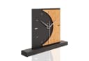 Kreative Feder Standuhr Moon Schwarz Leises Uhrwerk Bild 1
