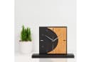 Kreative Feder Standuhr Moon Schwarz Leises Uhrwerk Bild 5