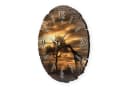 Kreative Feder Wanduhr "Giraffe in Afrika" aus Naturholz ⌀ 30cm Bild 1