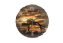 Kreative Feder Wanduhr "Giraffe in Afrika" aus Naturholz ⌀ 30cm Bild 2