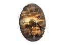 Kreative Feder Wanduhr "Giraffe in Afrika" aus Naturholz ⌀ 30cm Bild 3