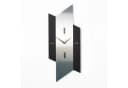 Moderne Wanduhr in Silber und Schwarz Bild 2