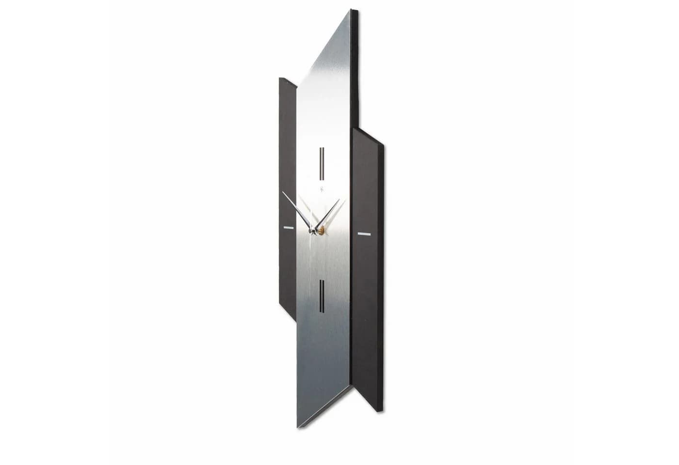 Moderne Wanduhr in Silber und Schwarz - Bild 3