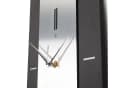 Moderne Wanduhr in Silber und Schwarz Bild 4