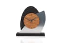 Kreative Feder Standuhr „Silver Dome“ aus Holz, Tischuhr in modernem Metallic-Look, Funk- o. Quarzuhrwerk, kein Ticken Bild 2