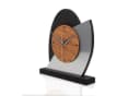Kreative Feder Standuhr „Silver Dome“ aus Holz, Tischuhr in modernem Metallic-Look, Funk- o. Quarzuhrwerk, kein Ticken Bild 4