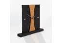 Kreative Feder Standuhr „Stripe“ Schwarz Holz Modern Bild 1