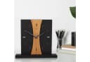 Kreative Feder Standuhr „Stripe“ Schwarz Holz Modern Bild 5