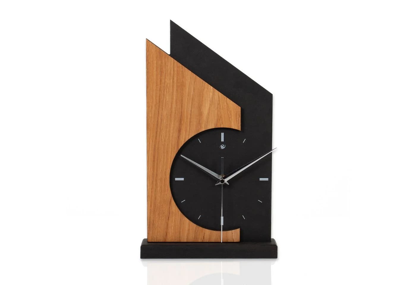 Kreative Feder Standuhr Skyscraper Schwarz Holz Tischuhr - Bild 2