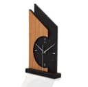 Kreative Feder Standuhr Skyscraper Schwarz Holz Tischuhr Bild 3